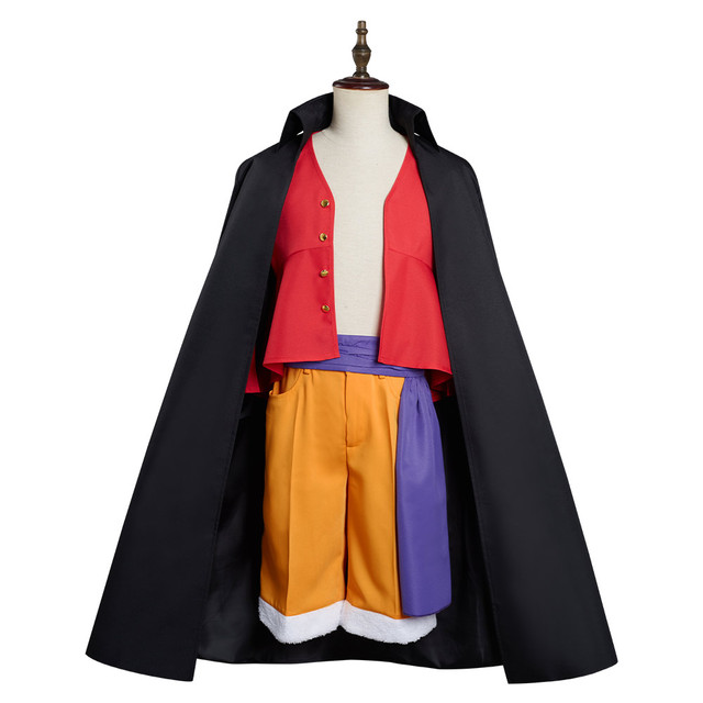 Anime One Piece Monkey D Luffy Wano Country Arc Cosplay Costume